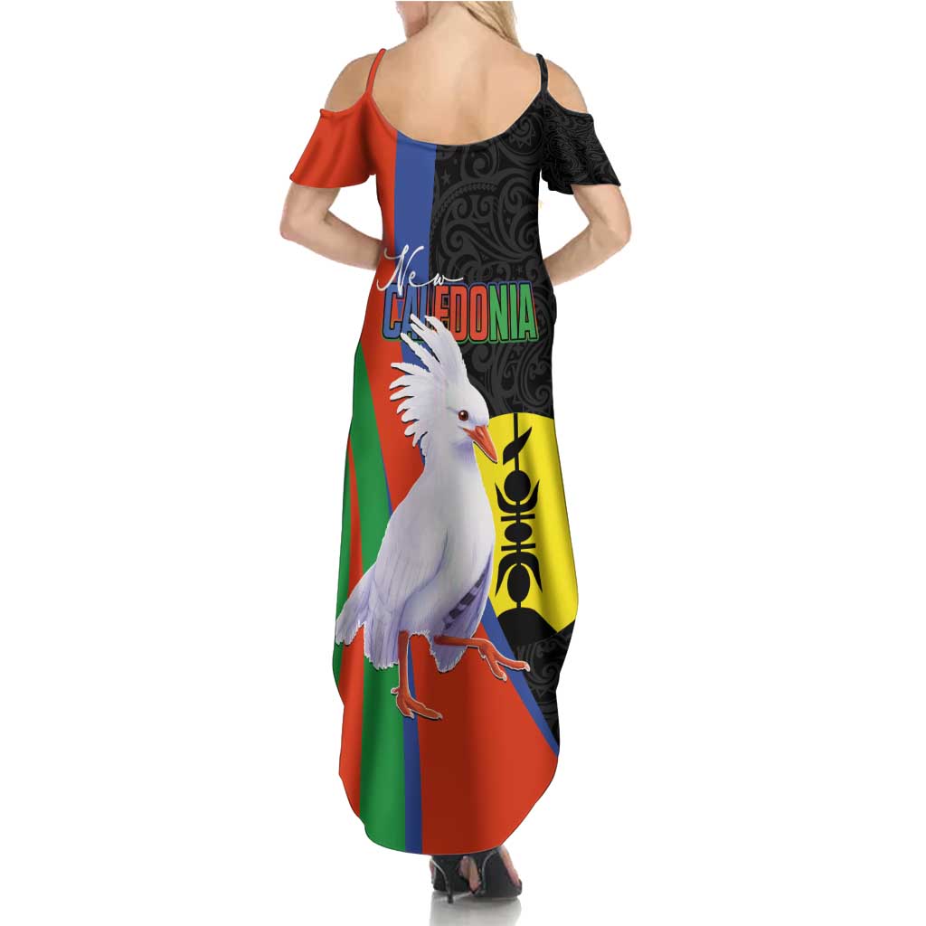 New Caledonia Family Matching Summer Maxi Dress and Hawaiian Shirt Kagu Bird and The Seal with Melanesian Culture LT03 - Polynesian Pride