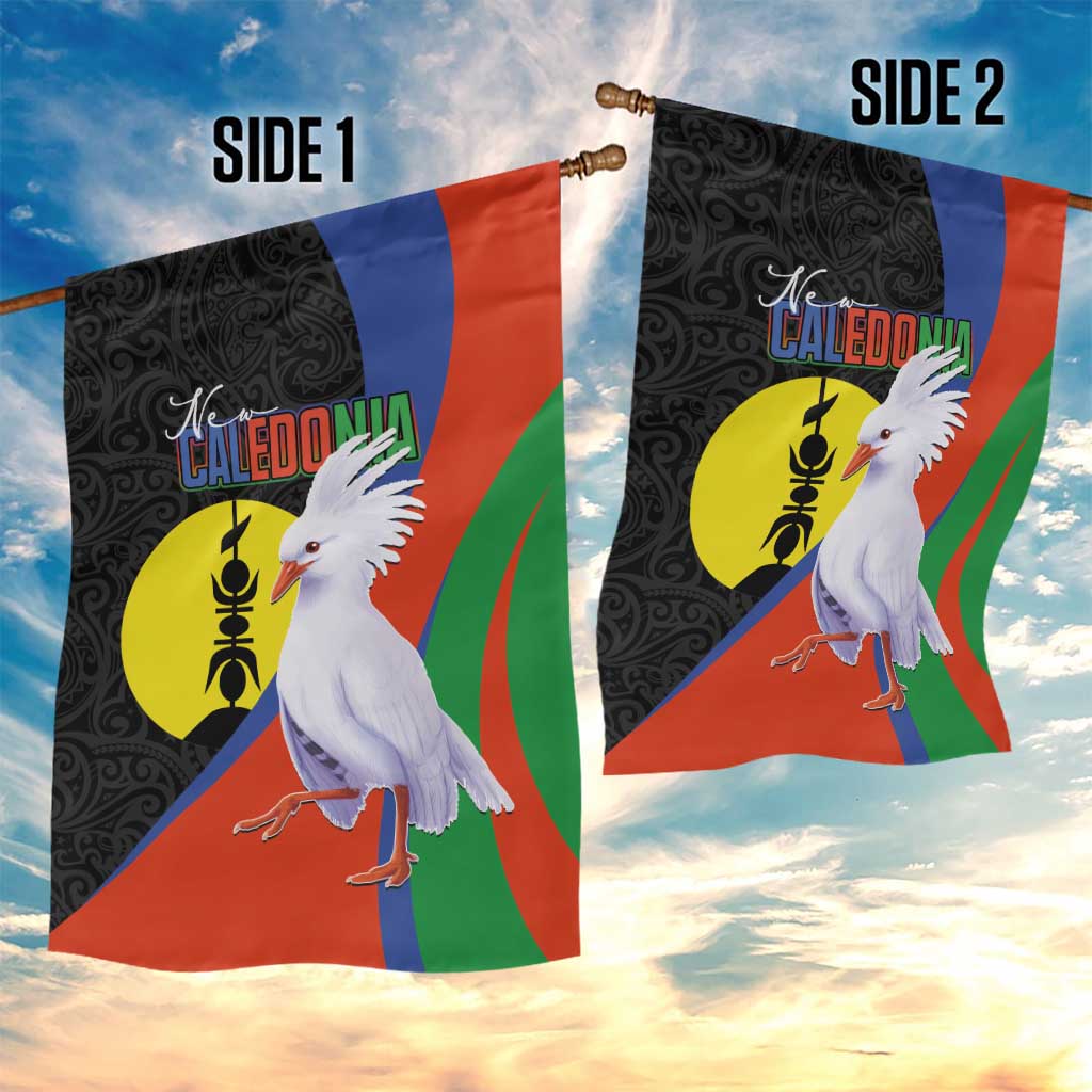 New Caledonia Garden Flag Kagu Bird and The Seal with Melanesian Culture LT03 - Polynesian Pride