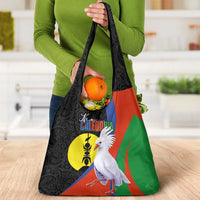 New Caledonia Grocery Bag Kagu Bird and The Seal with Melanesian Culture LT03 - Polynesian Pride