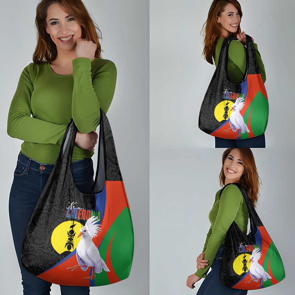 New Caledonia Grocery Bag Kagu Bird and The Seal with Melanesian Culture LT03 - Polynesian Pride