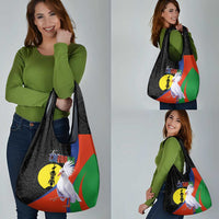 New Caledonia Grocery Bag Kagu Bird and The Seal with Melanesian Culture LT03 - Polynesian Pride