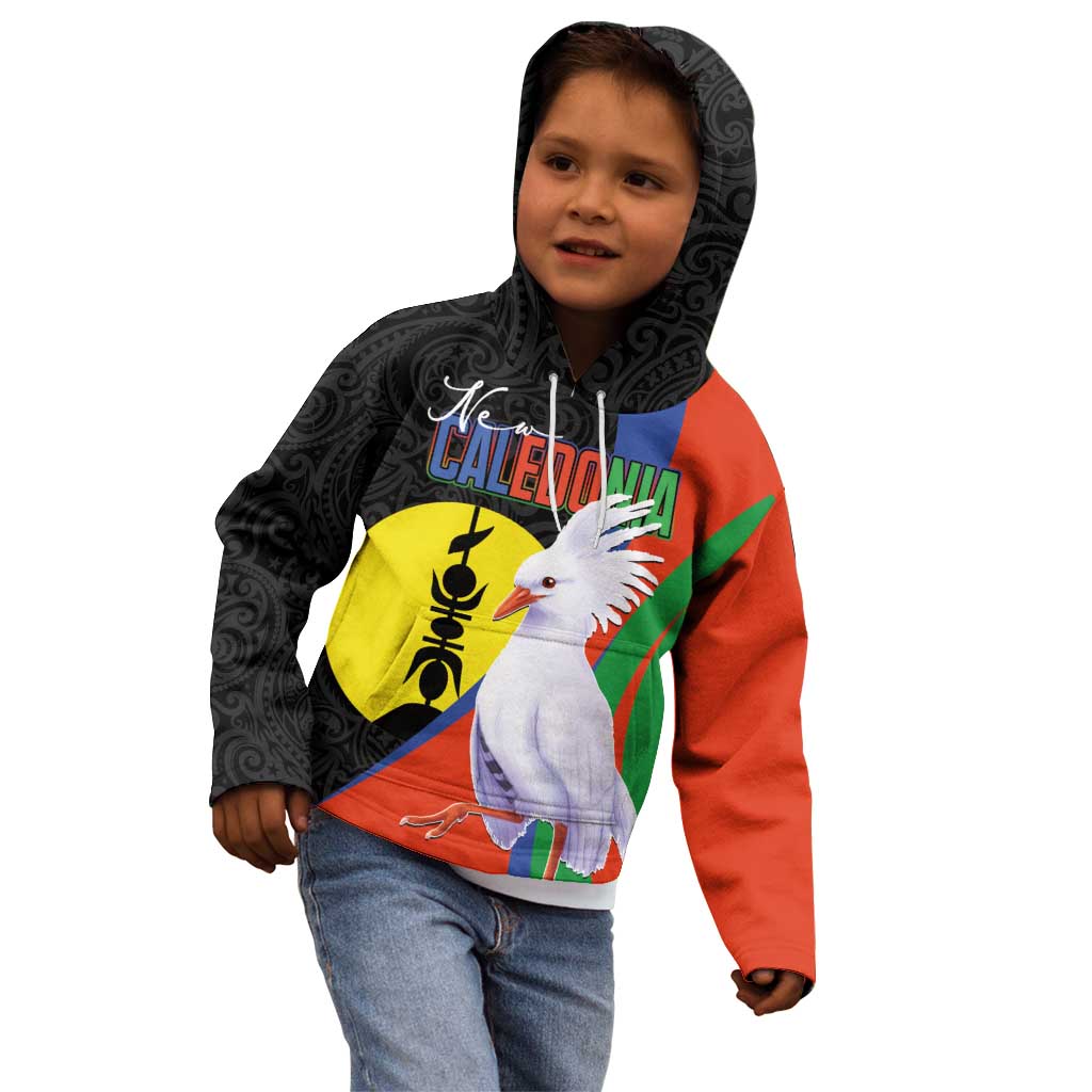 New Caledonia Kid Hoodie Kagu Bird and The Seal with Melanesian Culture LT03 - Polynesian Pride
