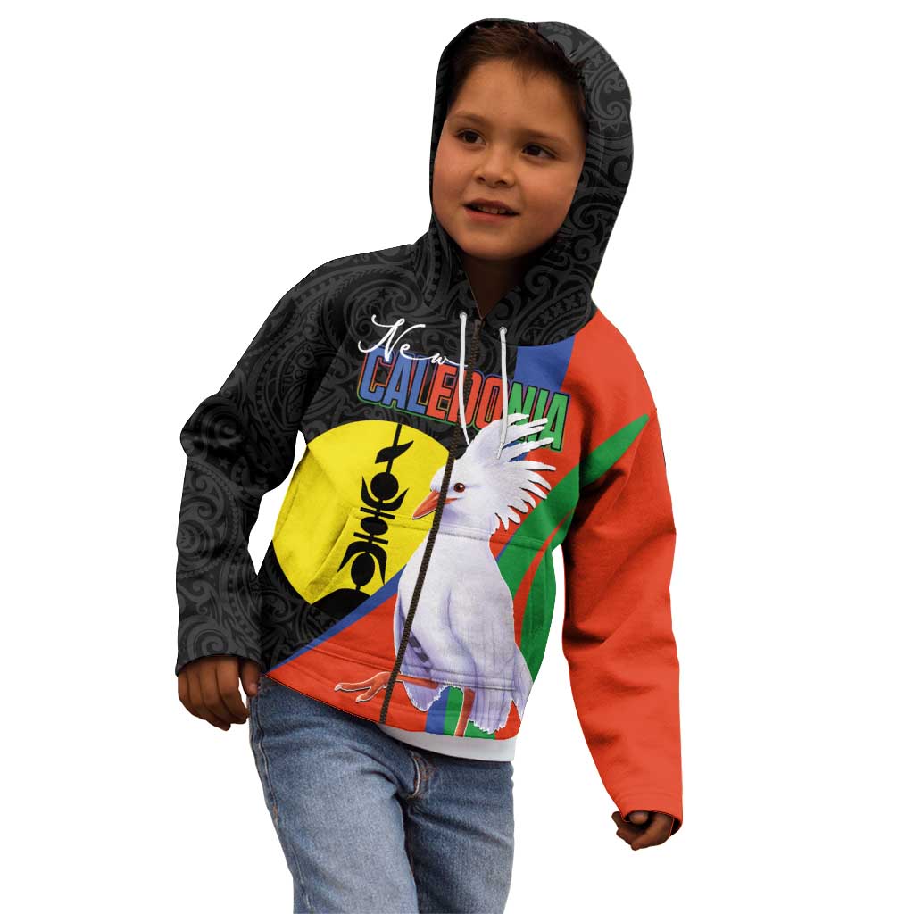 New Caledonia Kid Hoodie Kagu Bird and The Seal with Melanesian Culture LT03 - Polynesian Pride