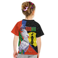 New Caledonia Kid T Shirt Kagu Bird and The Seal with Melanesian Culture LT03 - Polynesian Pride