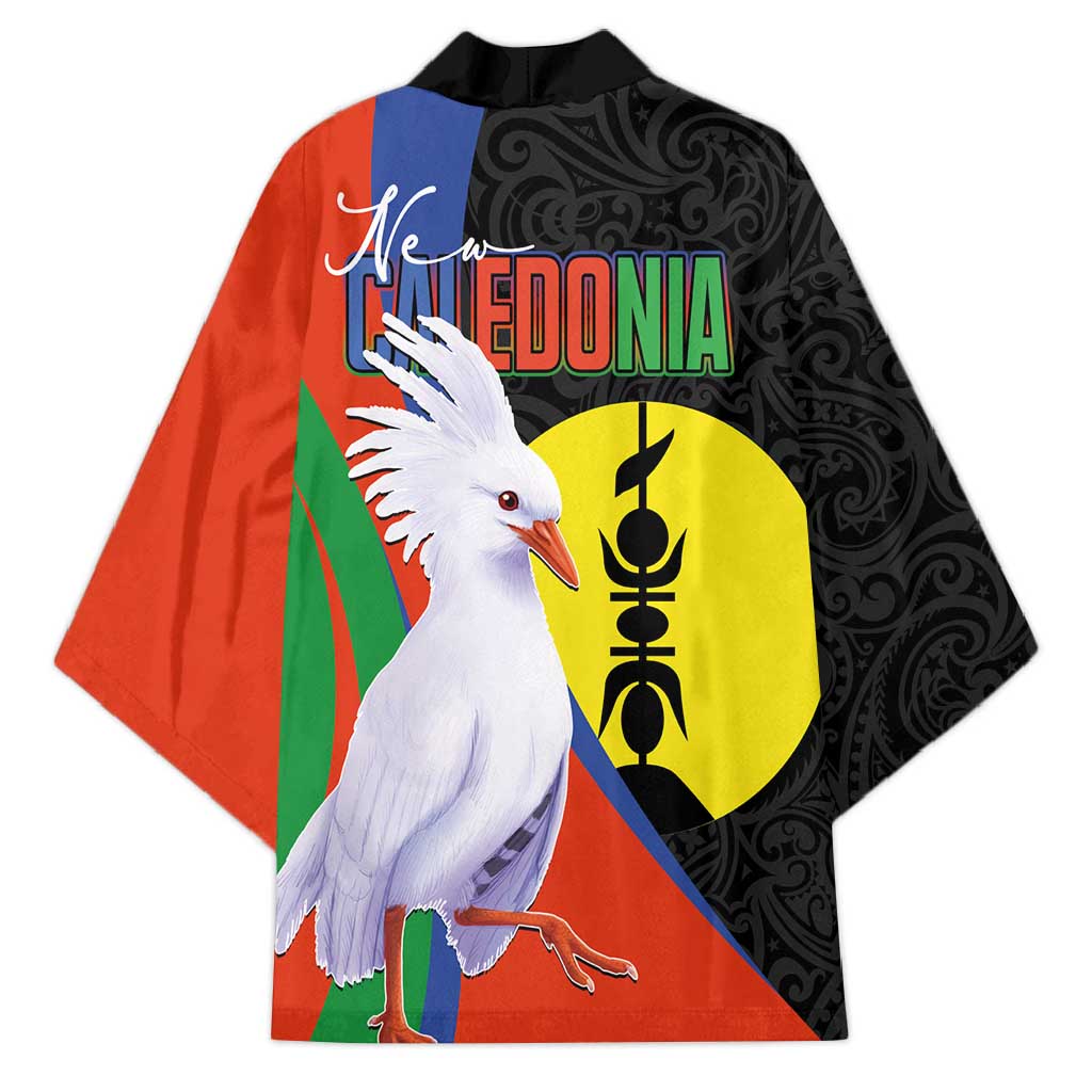 New Caledonia Kimono Kagu Bird and The Seal with Melanesian Culture LT03 - Polynesian Pride