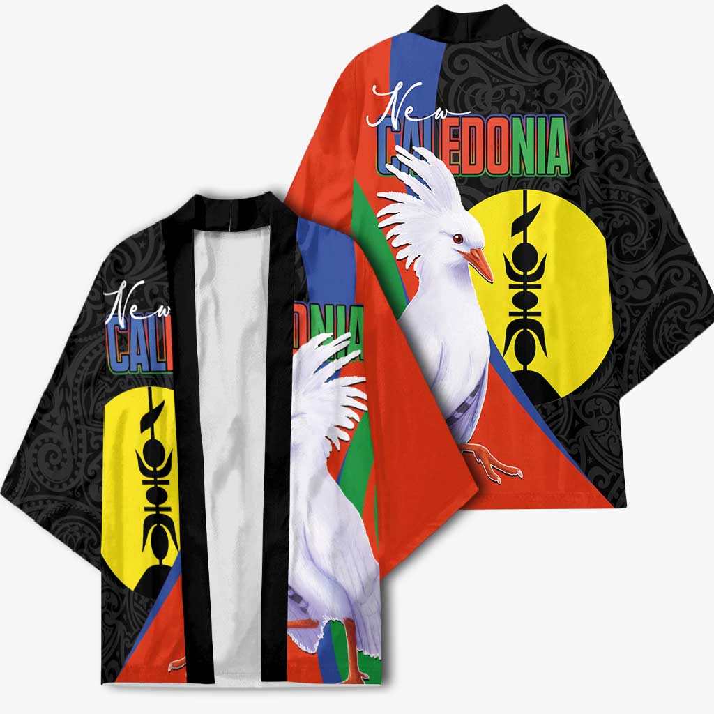 New Caledonia Kimono Kagu Bird and The Seal with Melanesian Culture LT03 - Polynesian Pride