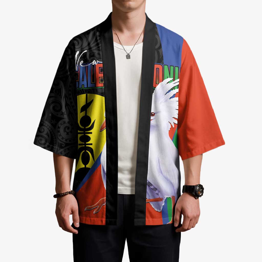 New Caledonia Kimono Kagu Bird and The Seal with Melanesian Culture LT03 - Polynesian Pride