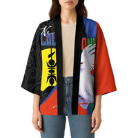 New Caledonia Kimono Kagu Bird and The Seal with Melanesian Culture LT03 - Polynesian Pride