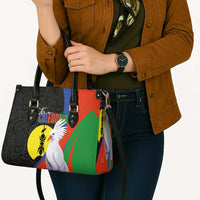 New Caledonia Leather Bag Kagu Bird and The Seal with Melanesian Culture LT03 - Polynesian Pride