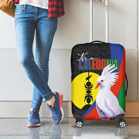 New Caledonia Luggage Cover Kagu Bird and The Seal with Melanesian Culture LT03 - Polynesian Pride