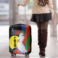 New Caledonia Luggage Cover Kagu Bird and The Seal with Melanesian Culture LT03 - Polynesian Pride