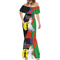 New Caledonia Mermaid Dress Kagu Bird and The Seal with Melanesian Culture LT03 - Polynesian Pride