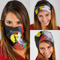 New Caledonia Neck Gaiter Kagu Bird and The Seal with Melanesian Culture LT03 - Polynesian Pride