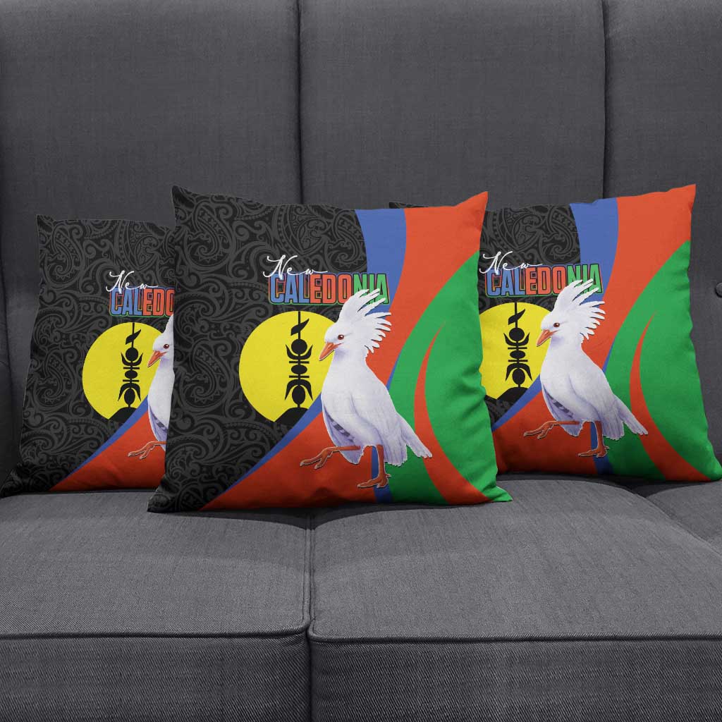 New Caledonia Pillow Cover Kagu Bird and The Seal with Melanesian Culture LT03 - Polynesian Pride