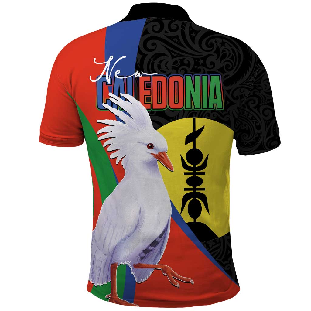 New Caledonia Polo Shirt Kagu Bird and The Seal with Melanesian Culture LT03 - Polynesian Pride