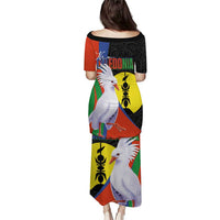 New Caledonia Puletasi Kagu Bird and The Seal with Melanesian Culture LT03 - Polynesian Pride