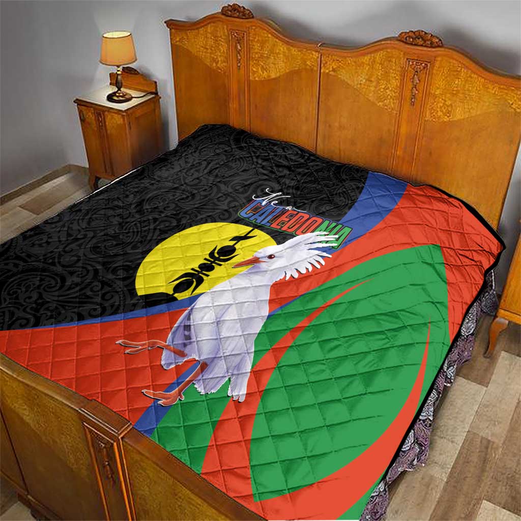 New Caledonia Quilt Kagu Bird and The Seal with Melanesian Culture LT03 - Polynesian Pride
