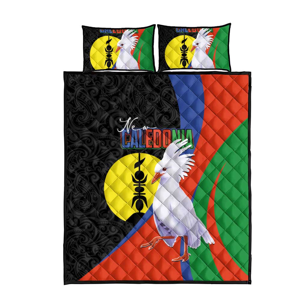New Caledonia Quilt Bed Set Kagu Bird and The Seal with Melanesian Culture LT03 - Polynesian Pride