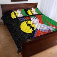 New Caledonia Quilt Bed Set Kagu Bird and The Seal with Melanesian Culture LT03 - Polynesian Pride