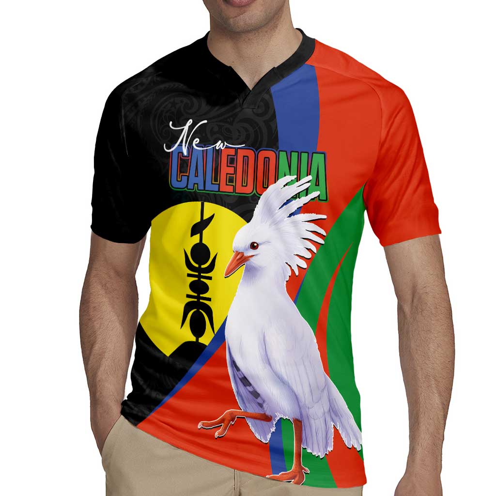 New Caledonia Rugby Jersey Kagu Bird and The Seal with Melanesian Culture LT03 - Polynesian Pride