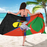 New Caledonia Sarong Kagu Bird and The Seal with Melanesian Culture LT03 - Polynesian Pride