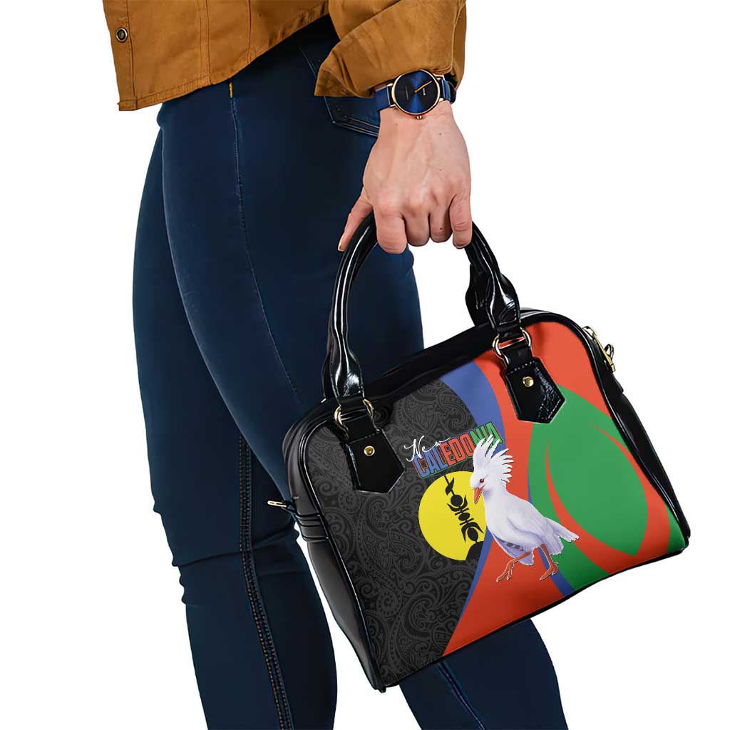 New Caledonia Shoulder Handbag Kagu Bird and The Seal with Melanesian Culture LT03 - Polynesian Pride