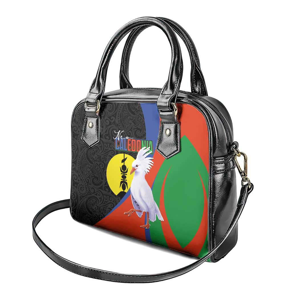 New Caledonia Shoulder Handbag Kagu Bird and The Seal with Melanesian Culture LT03 - Polynesian Pride