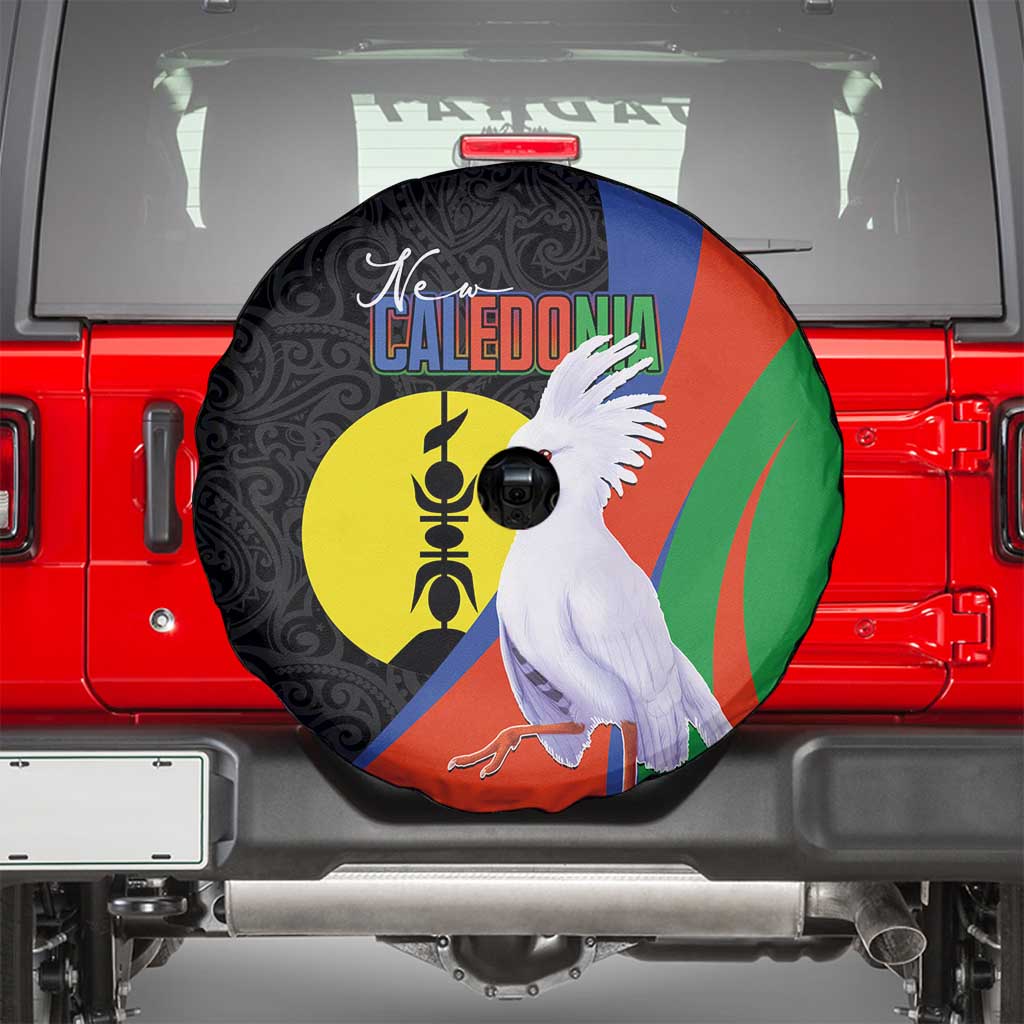 New Caledonia Spare Tire Cover Kagu Bird and The Seal with Melanesian Culture LT03 - Polynesian Pride