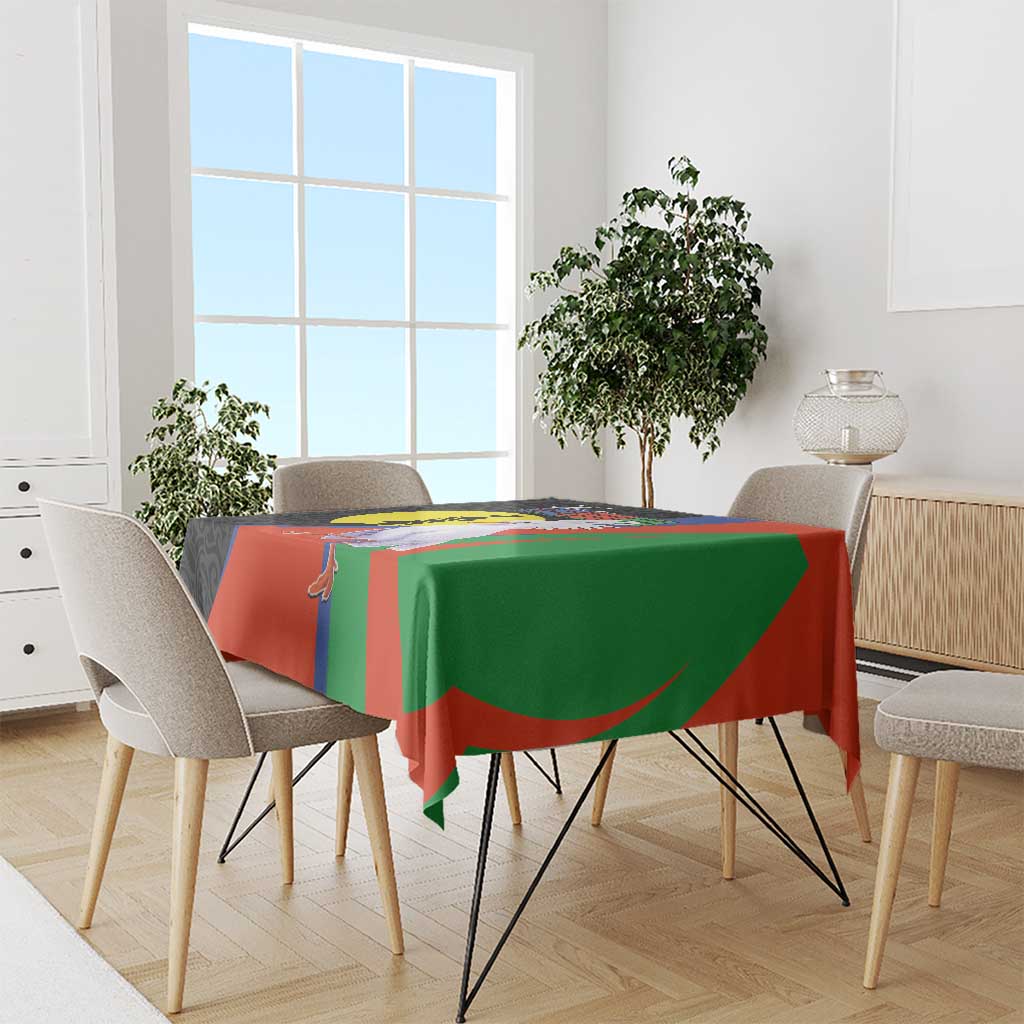 New Caledonia Tablecloth Kagu Bird and The Seal with Melanesian Culture - Polynesian Pride
