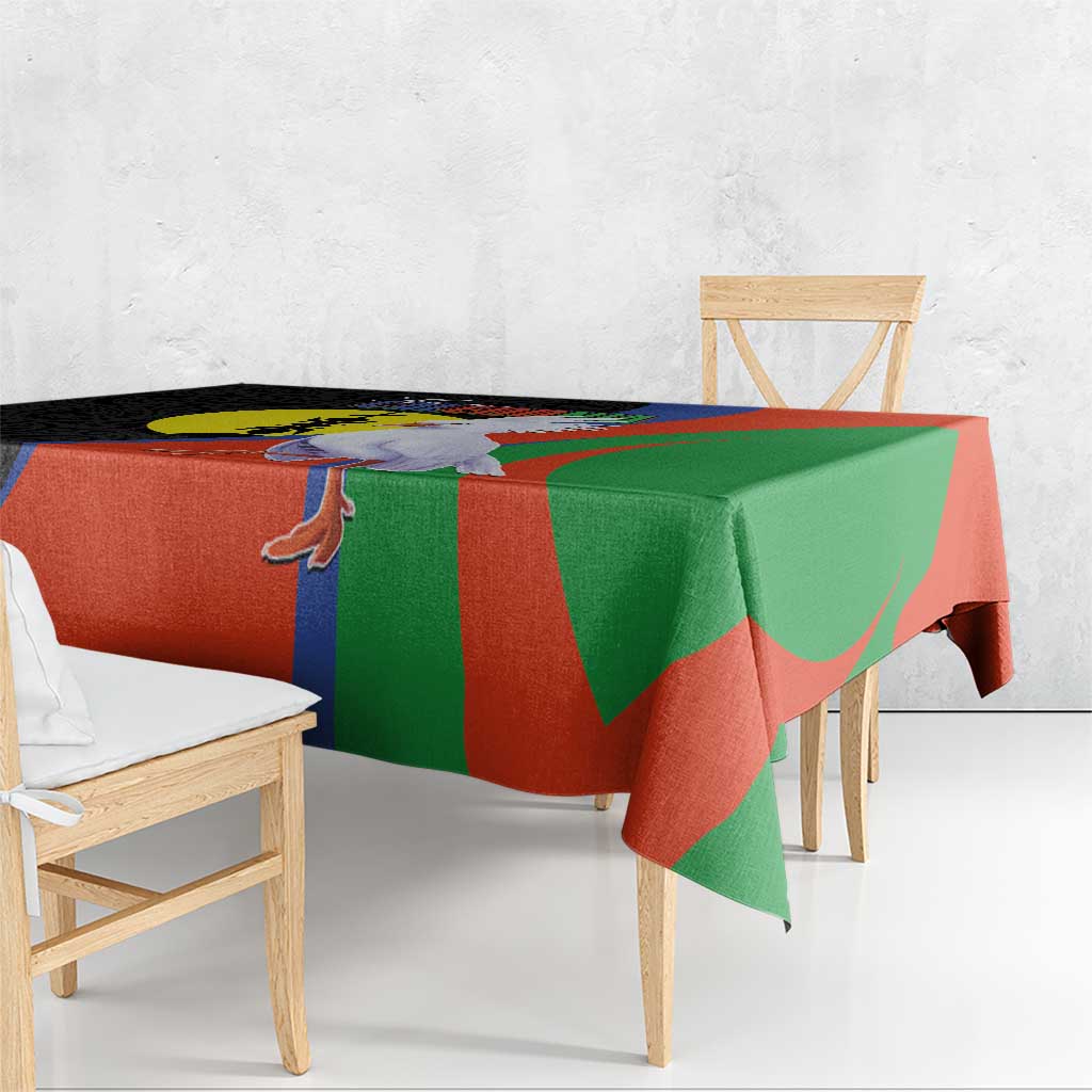 New Caledonia Tablecloth Kagu Bird and The Seal with Melanesian Culture - Polynesian Pride