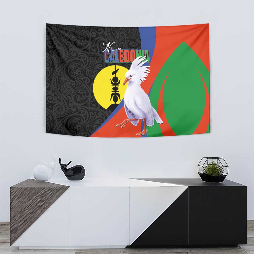 New Caledonia Tapestry Kagu Bird and The Seal with Melanesian Culture LT03 - Polynesian Pride
