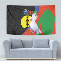 New Caledonia Tapestry Kagu Bird and The Seal with Melanesian Culture LT03 - Polynesian Pride