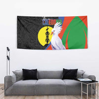 New Caledonia Tapestry Kagu Bird and The Seal with Melanesian Culture LT03 - Polynesian Pride