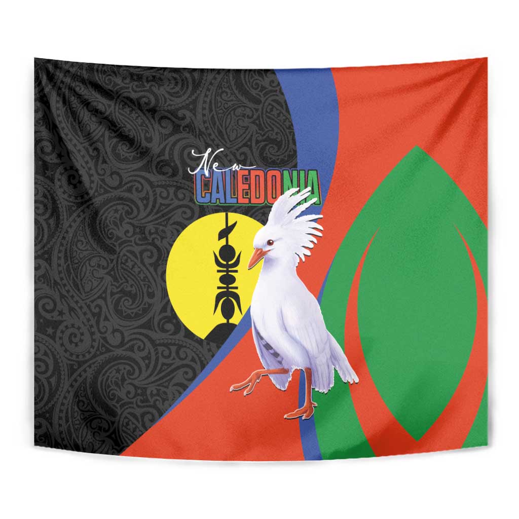 New Caledonia Tapestry Kagu Bird and The Seal with Melanesian Culture LT03 - Polynesian Pride