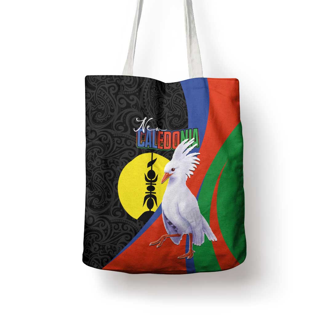New Caledonia Tote Bag Kagu Bird and The Seal with Melanesian Culture LT03 - Polynesian Pride