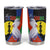 New Caledonia Tumbler Cup Kagu Bird and The Seal with Melanesian Culture - Polynesian Pride