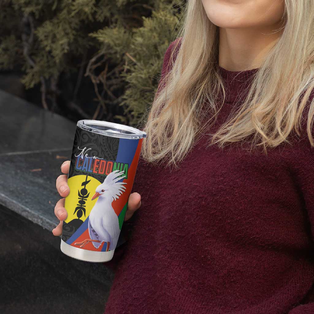 New Caledonia Tumbler Cup Kagu Bird and The Seal with Melanesian Culture LT03 - Polynesian Pride