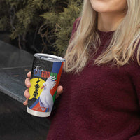 New Caledonia Tumbler Cup Kagu Bird and The Seal with Melanesian Culture LT03 - Polynesian Pride