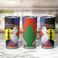 New Caledonia Tumbler Cup Kagu Bird and The Seal with Melanesian Culture LT03 - Polynesian Pride