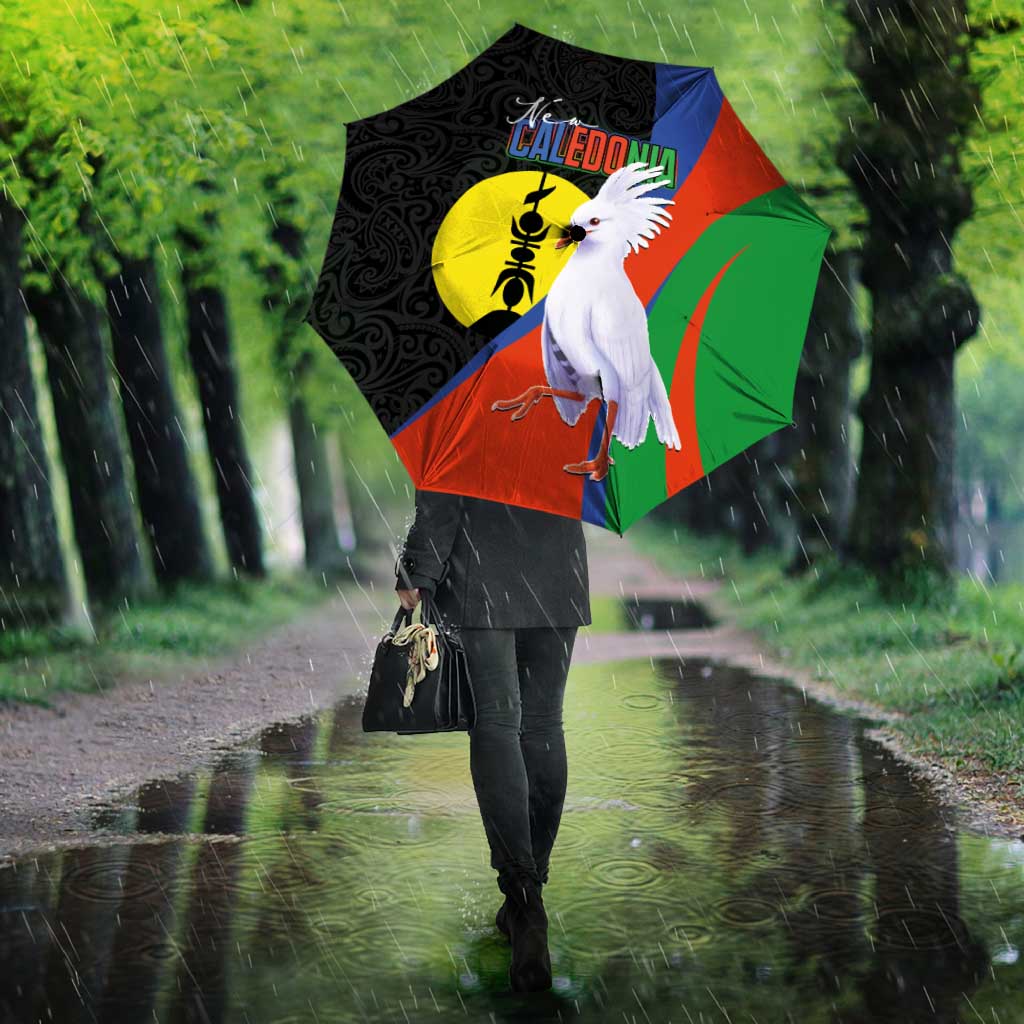 New Caledonia Umbrella Kagu Bird and The Seal with Melanesian Culture LT03 - Polynesian Pride