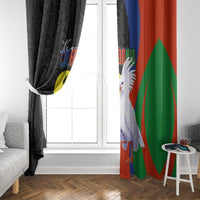 New Caledonia Window Curtain Kagu Bird and The Seal with Melanesian Culture LT03 - Polynesian Pride