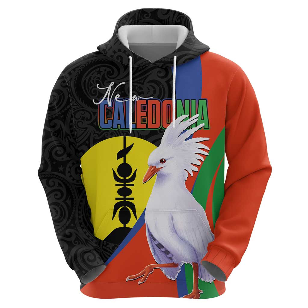 New Caledonia Zip Hoodie Kagu Bird and The Seal with Melanesian Culture LT03 - Polynesian Pride