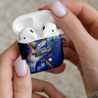 Marshall Islands Manit Day AirPods Case Grunge National Flag with Whales and Tribal Tattoos LT03 - Polynesian Pride
