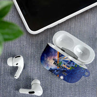 Marshall Islands Manit Day AirPods Case Grunge National Flag with Whales and Tribal Tattoos LT03 - Polynesian Pride