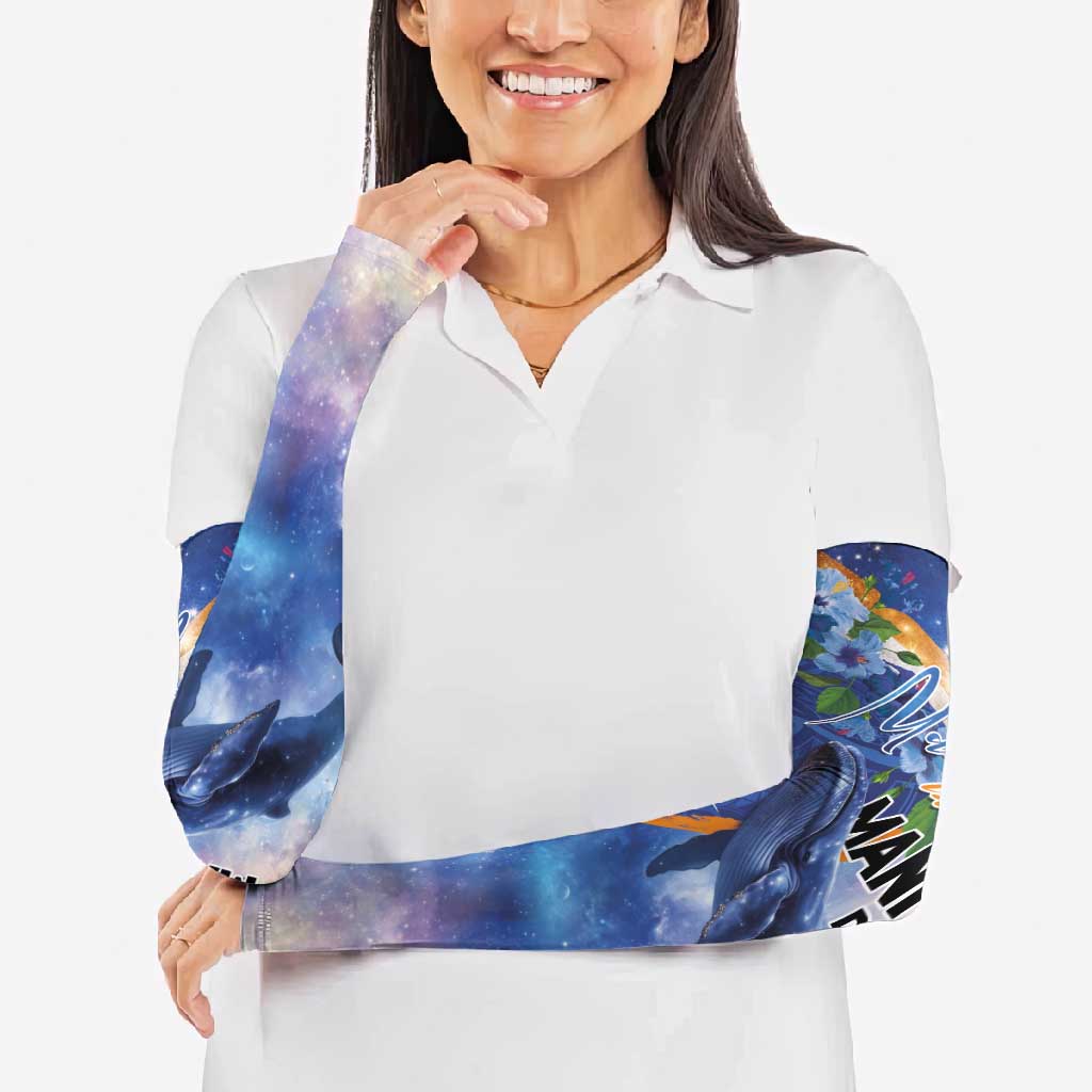 Marshall Islands Manit Day Arm Sleeves Grunge National Flag with Whales and Tribal Tattoos LT03 - Polynesian Pride
