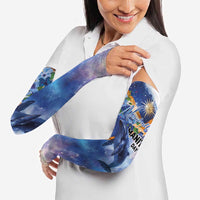 Marshall Islands Manit Day Arm Sleeves Grunge National Flag with Whales and Tribal Tattoos LT03 - Polynesian Pride