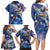 Marshall Islands Manit Day Family Matching Long Sleeve Bodycon Dress and Hawaiian Shirt Grunge National Flag with Whales and Tribal Tattoos - Polynesian Pride