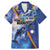 Marshall Islands Manit Day Family Matching Mermaid Dress and Hawaiian Shirt Grunge National Flag with Whales and Tribal Tattoos - Polynesian Pride