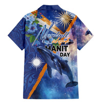 Marshall Islands Manit Day Family Matching Mermaid Dress and Hawaiian Shirt Grunge National Flag with Whales and Tribal Tattoos LT03 - Polynesian Pride
