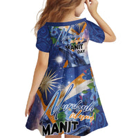 Marshall Islands Manit Day Family Matching Off Shoulder Maxi Dress and Hawaiian Shirt Grunge National Flag with Whales and Tribal Tattoos LT03 - Polynesian Pride